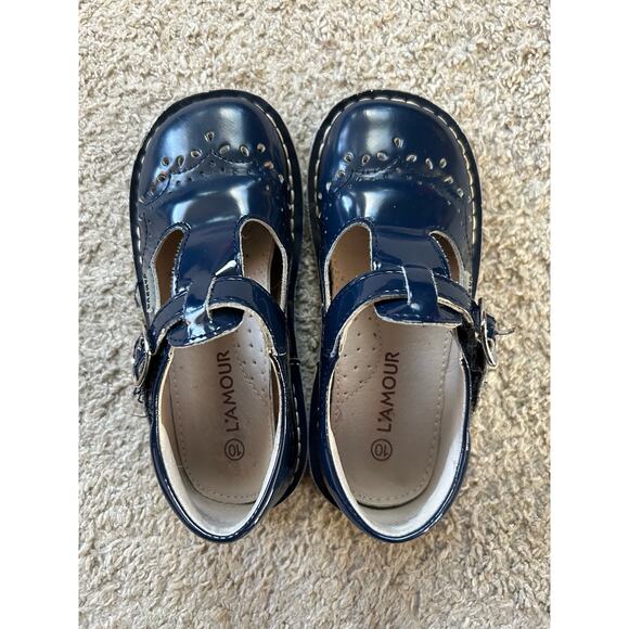Ruthie T-Strap Mary Jane L’amour patent navy blue 10 - Picture 3 of 8